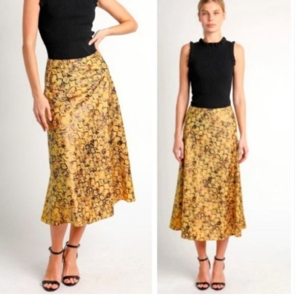 Anthropologie Dresses & Skirts - Anthropologie Harmony Metallic Midi Skirt